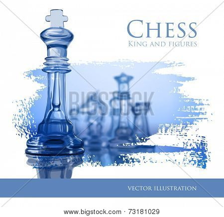 Blue Chess - vector illustration