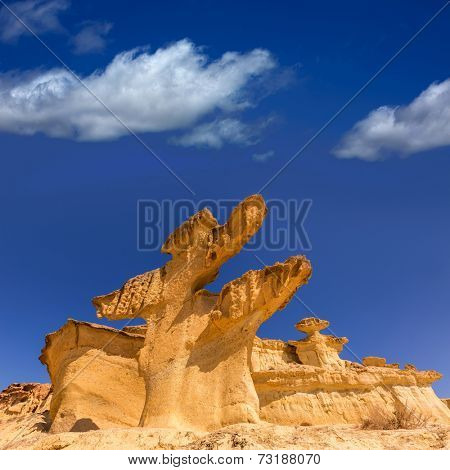 Bolnuevo Mazarron eroded sandstones in Murcia spain