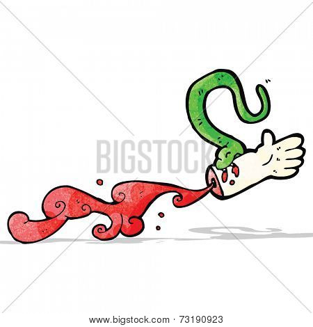 snake bite cartoon