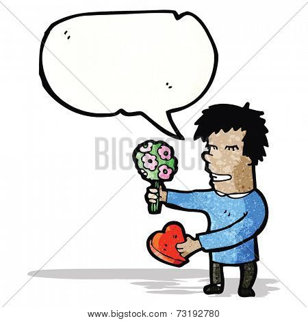 cartoon man on first date