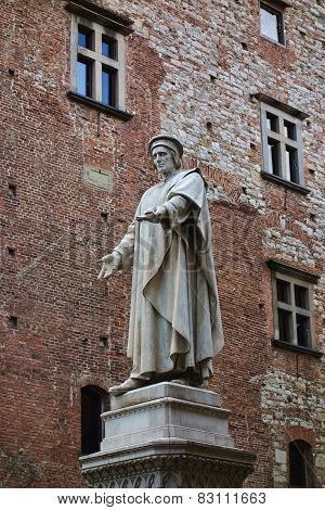 Francesco Di Marco Datini Statue In The Comune Square, Prato