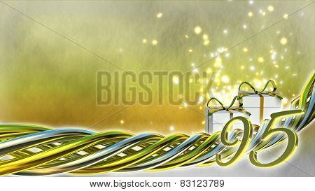 birthday concept with gifts and sparks