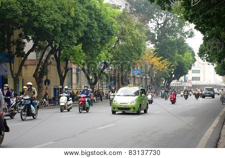 Traffic On Hanoi Street