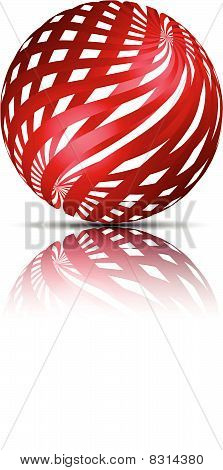 ลูกบอลสีแดง 3D 2D