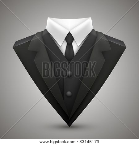 Triangle jacket and tie.