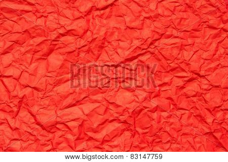 Red Crumpled Paper, For Backgrounds