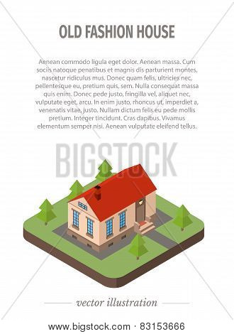 Old isometric house