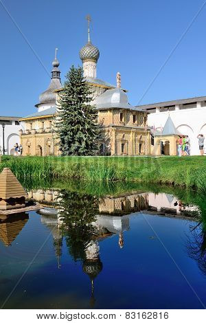 Christian beautiful church with specular reflection.