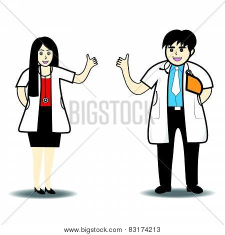 Doctor man and doctor woman