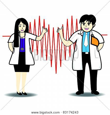 Doctor man and doctor woman