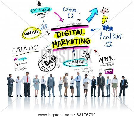 Digital Marketing Branding Strategy Online Media Concept