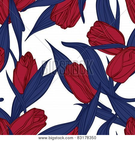 Vector Seamless Floral Pattern