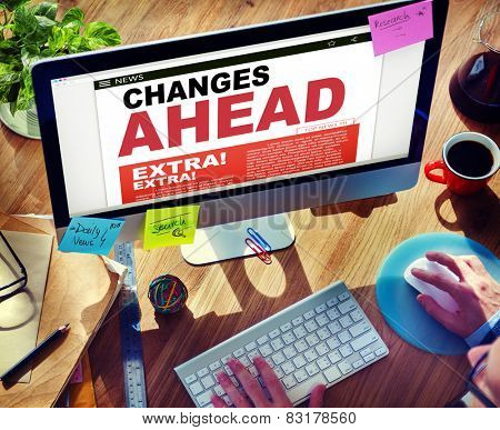 Digital Online News Changes Ahead Future Working Concept