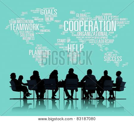 Coorperation Business Coworker Planning Teamwork Concept
