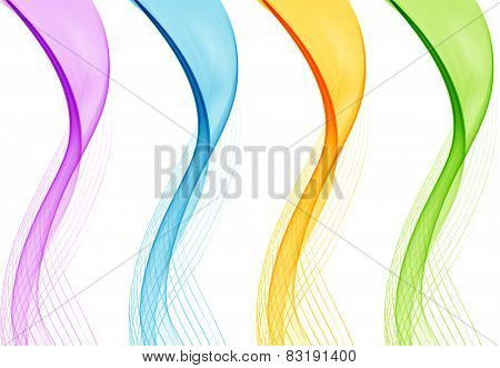 Set of Abstract waves  line. Template design