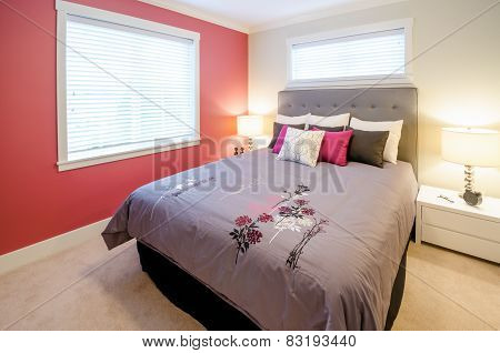 Modern bedroom interior design.