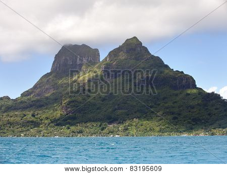 View on mountain Otemanu . Polynesia .