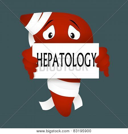 Mascot Illustration Featuring A Sickly Liver