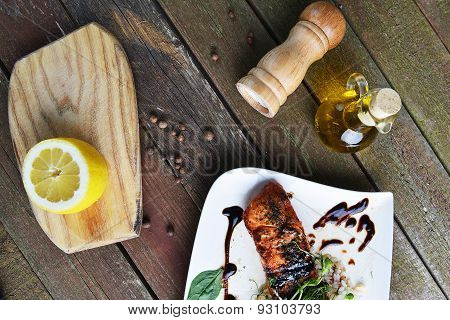 Roasted Fish And  Rice