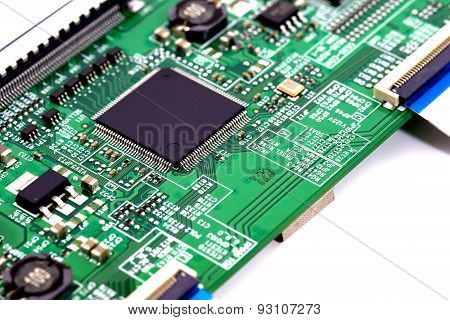close-up of  Electronic circuit and component background