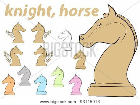 Knight chessman clipart