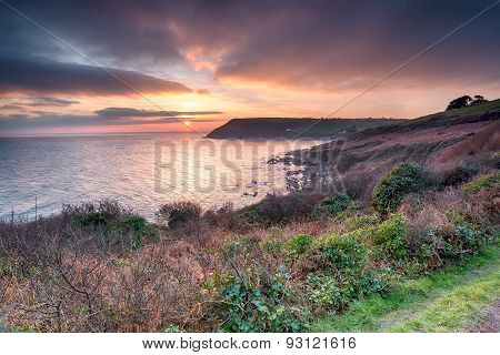 Sunset Over Talland Bay