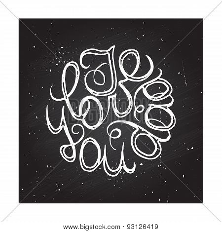 Hand-sketched typographic elements on chalkboard background