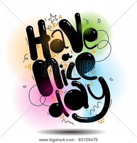have a nice day vector greeting card