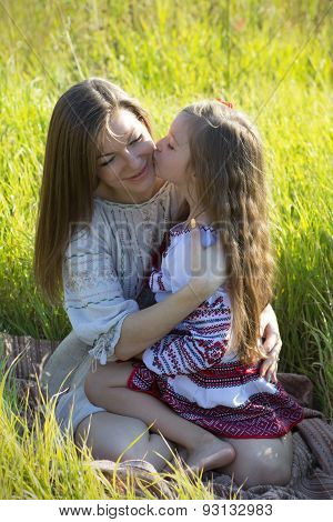 Mother And Daughter On Vacation