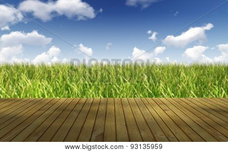empty wooden floor for display montages