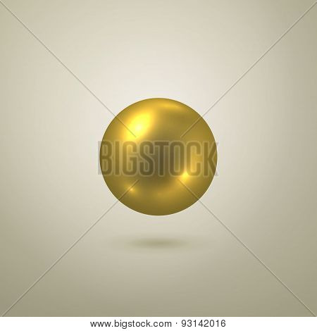 Glossy Vector Gold Sphere