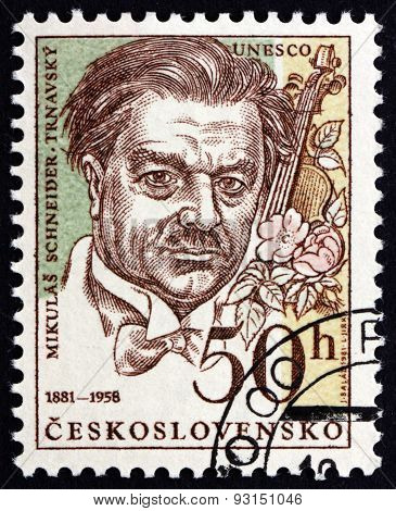 Postage Stamp Czechoslovakia 1981 Mikulas Schneider-trnavsky, Slovak Composer