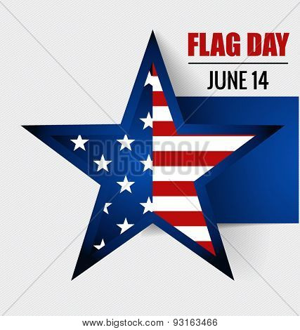 American Flag Day, 14 of June Flag Day. Vector illustration.