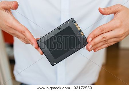Holding New Flash Ssd