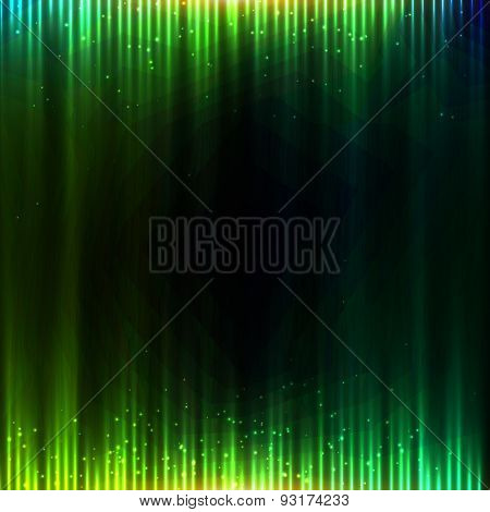 Green shining equalizer vector abstract background