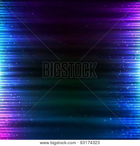 Blue shining technology lights sound background