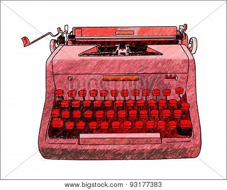 Hand Drawn Typewriter