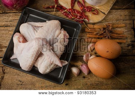 Aw Chicken Wings With Spices - Ready For Cooking