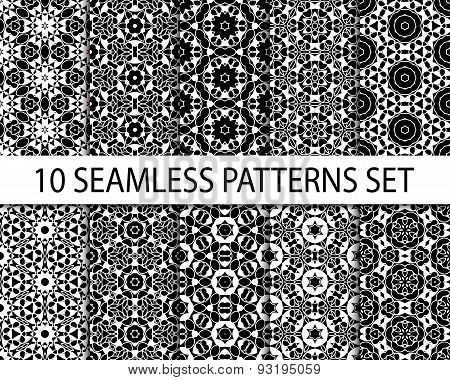 Set Of Geometric Seamless Patterns.