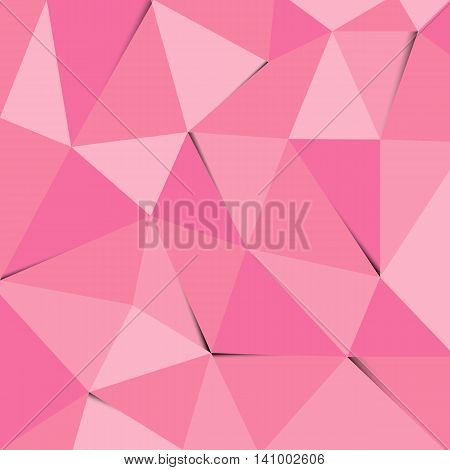 Pink polygon abstract triangle background, stock vector
