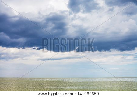 Dark Blue Storm Clouds Over Sea Of Azov
