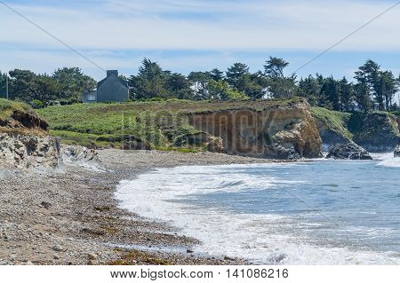 coastal scenery at the crozon peninsula in Brittany