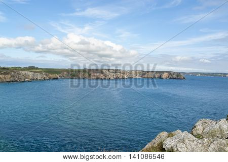 coastal scenery at the crozon peninsula in Brittany
