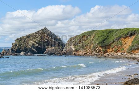 coastal scenery at the crozon peninsula in Brittany