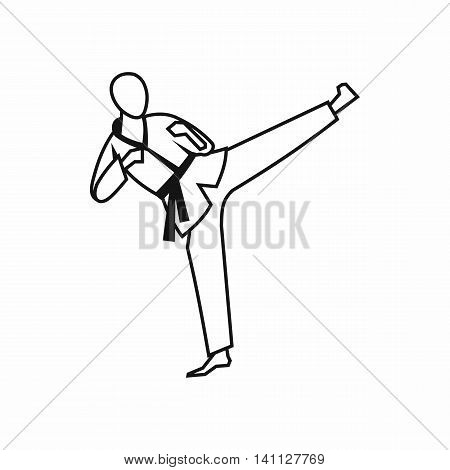 Wushu master icon in simple style isolated on white background