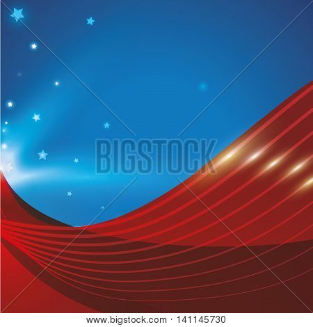 Usa patrotism star culture blue red icon. Background and colorfull illustration. Vector graphic