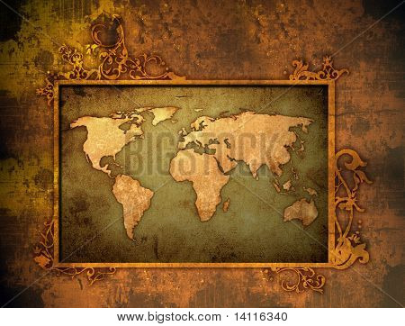 Světová mapa textury a pozadí
