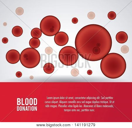 globules blood donation icon. Colorfull and flat illustration. Vector graphic
