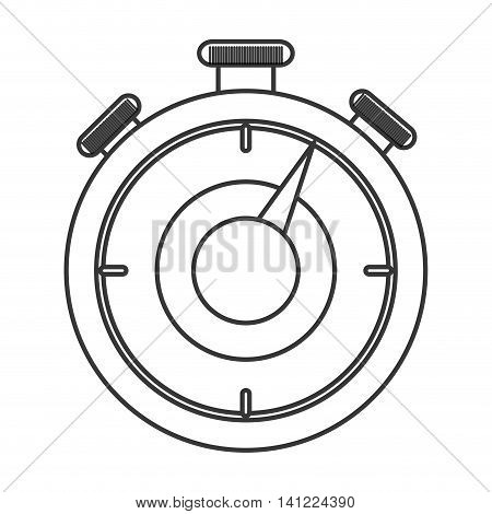 flat design analog chronometer icon vector illustration