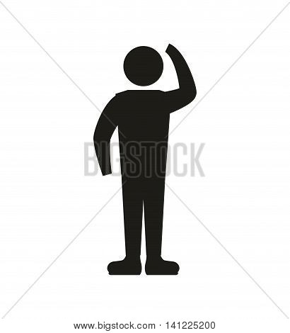 soldier armed forces military icon. Isolated and flat illustration. Vector graphic